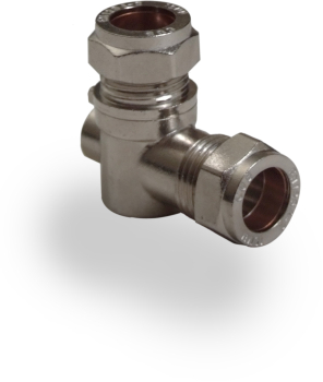Chrome Isolating Valve Angled Chrome Isolating Valve Angled