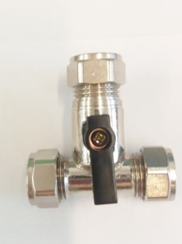 Chrome Isolating Valve Tee Chrome Isolating Valve Tee