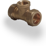 22mm x 22mm x 3/4" Comp Female Iron Tee 22mm x 22mm x 3/4" Comp Female Iron Tee