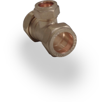 28mm x 28mm x 22mm Comp Branch Reducing Tee 28mm x 28mm x 22mm Comp Branch Reducing Tee