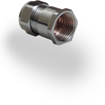22mm x 3/4Inch Comp Chrome Female Iron Coupler 22mm x 3/4Inch Comp Chrome Female Iron Coupler