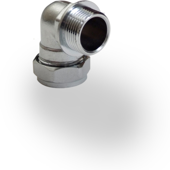 15mm x 1/2Inch Comp Chrome Male Iron Elbow
