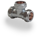 22mm Comp Chrome Equal Tee 22mm Comp Chrome Equal Tee