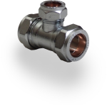42mm x 42mm x 15mm Comp Chrome Reducing Tee 42mm x 42mm x 15mm Comp Chrome Reducing Tee