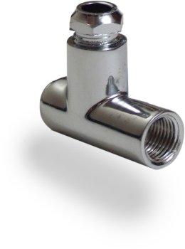 1Inch x 8mm Restrictor Elbow Chrome Plated