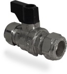 15mm Chrome Isolating Valve c/w Lever Full Bore 15mm Chrome Isolating Valve c/w Lever Full Bore