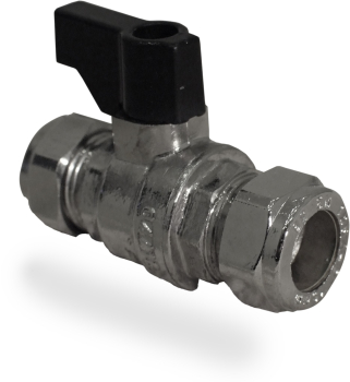 15mm Chrome Isolating Valve c/w Lever Full Bore 15mm Chrome Isolating Valve c/w Lever Full Bore