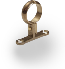 Cast Pipe Clip School Board Brass