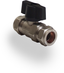 Chrome Isolating Valve c|w Lever