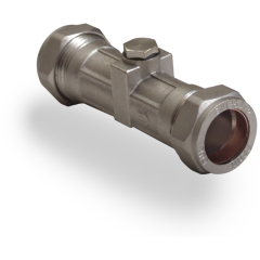 Polished Chrome Double Check Valve WRAS