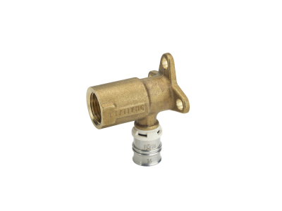 alpex-duo XS wall mount elbow 52mm 90deg 16 x 1/2InchMS