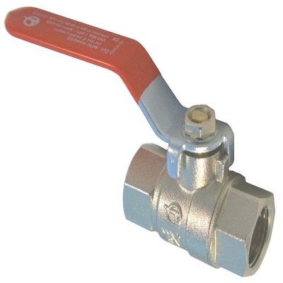3/4" Red Lever Ball Valve F x F