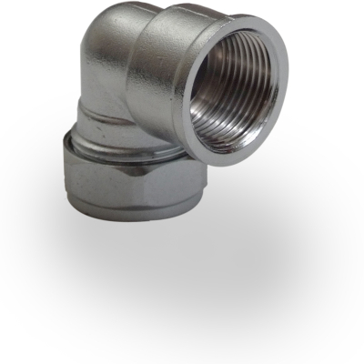 22mm x 3/4Inch Comp Chrome Female Iron Elbow