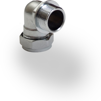 22mm x 3/4Inch Comp Chrome Male Iron Elbow