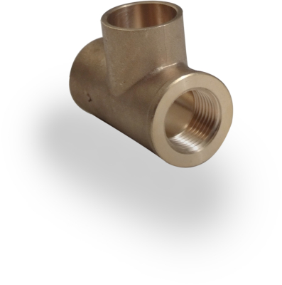 22mm x 1/2Inch x 22mm End Feed Female Iron End Reducing Tee