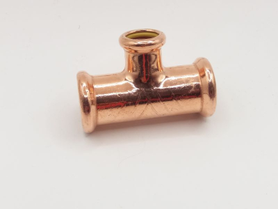 Gas Press Fit 35mm x 35mm x 28mm Branch Reducing Tee