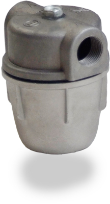 3/8" F x F Aluminium Oil Filter - Metal Bowl
