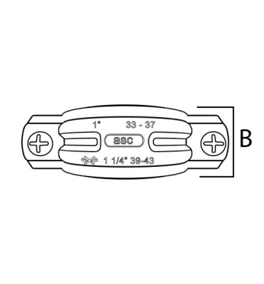 UNLINED STEEL PIPE CLAMP 87MM-96MM