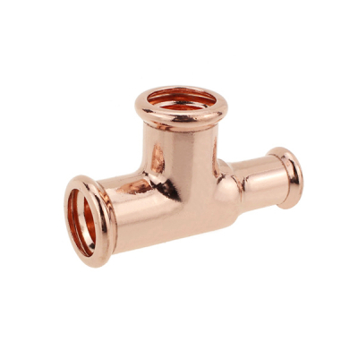 22mm x 15mm x 22mm Press Fit One End Reducing Tee