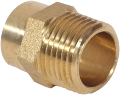 15mm x 1/2" Solder Ring Male Iron Coupler